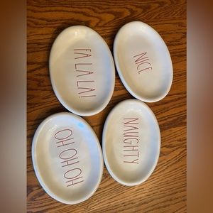 Rae Dunn Christmas plates
